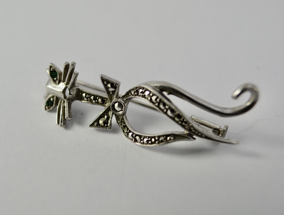 Broche en argent Art Deco, France début de XX eme siecle -photo-4