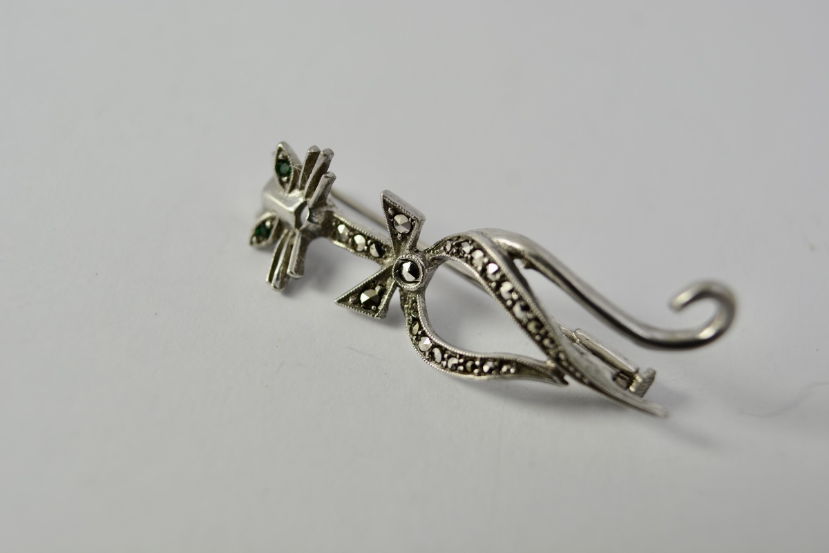 Broche en argent Art Deco, France début de XX eme siecle -photo-5