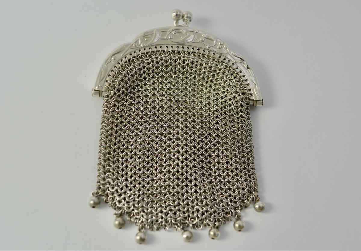 Art Nouveau. Silver Coin Purse / Wallet, France, Circa 1900-photo-4