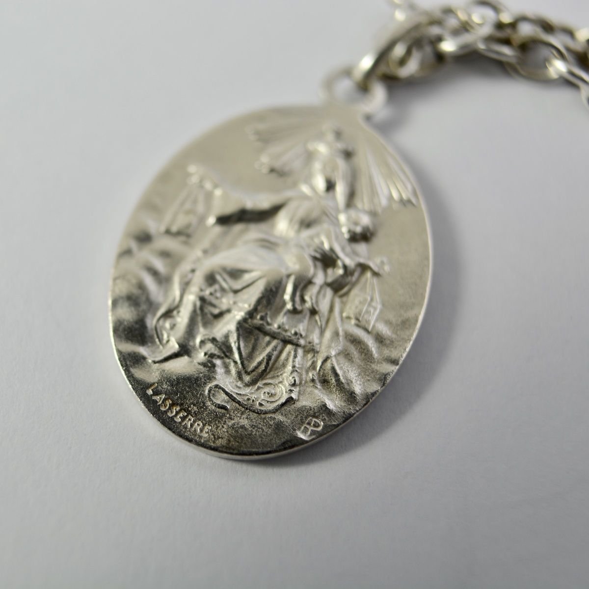 Silver Medallion, Circa 1900, By Lasserre. -photo-1