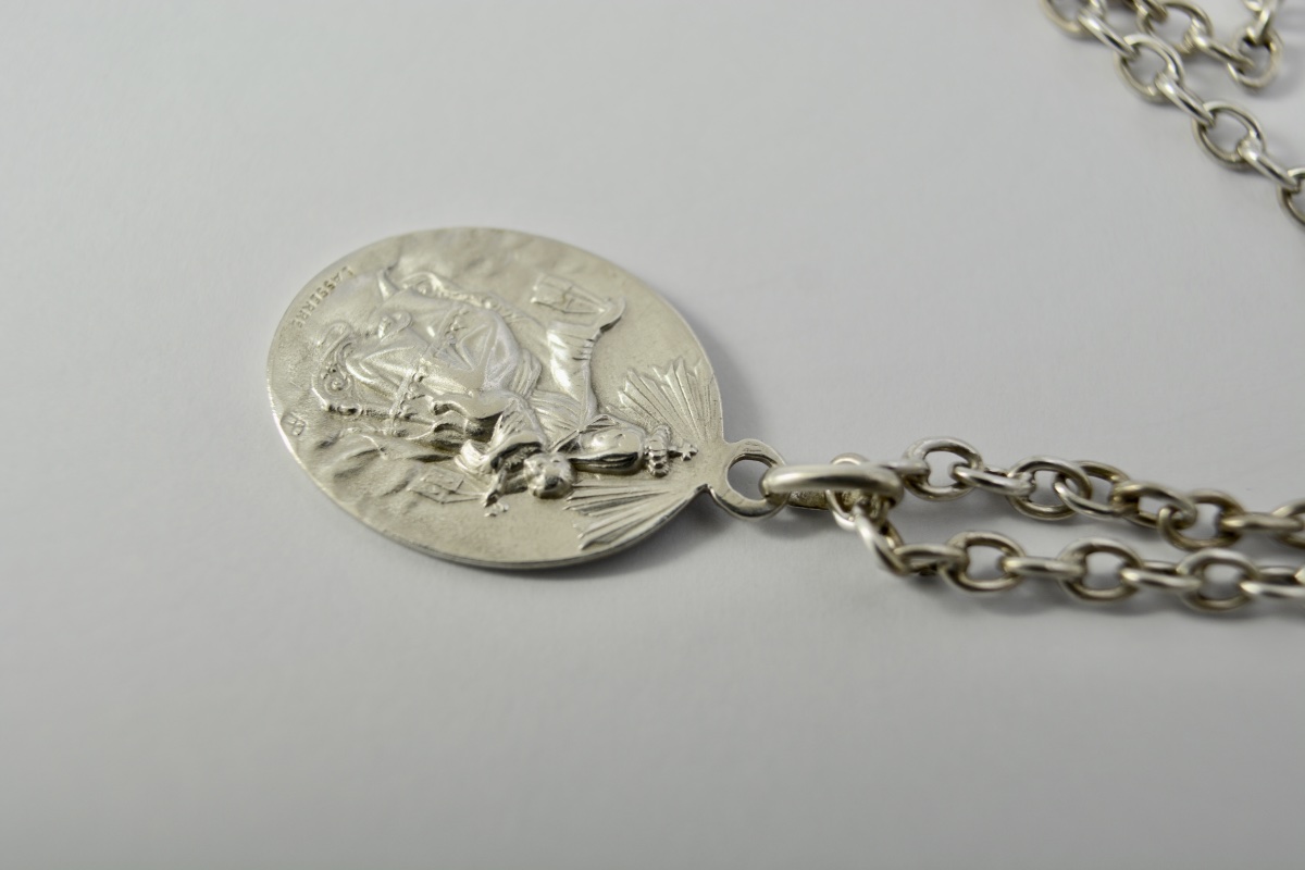 Silver Medallion, Circa 1900, By Lasserre. -photo-4