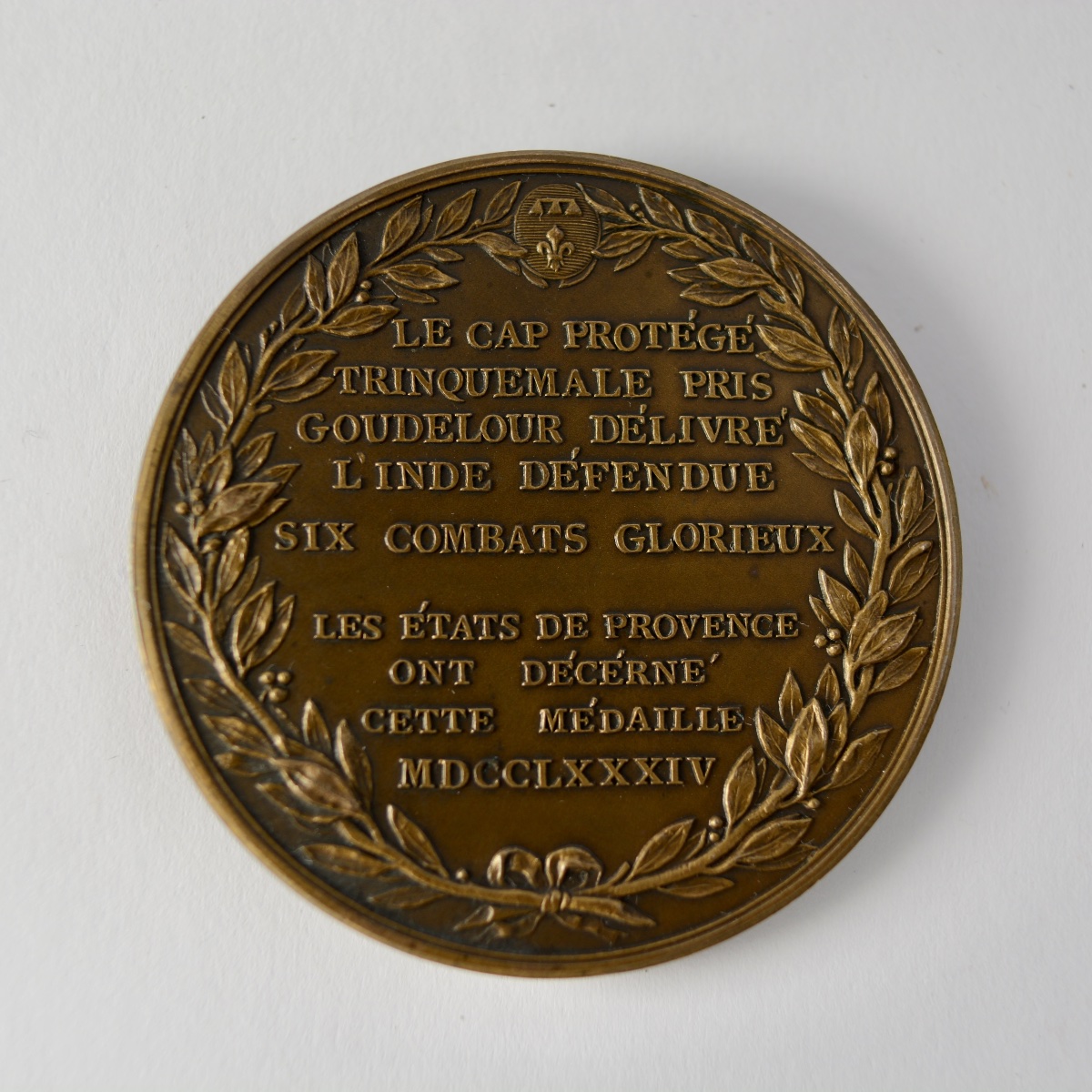 Medaille bronze  Pierre-André de Suffren, 1784-photo-2