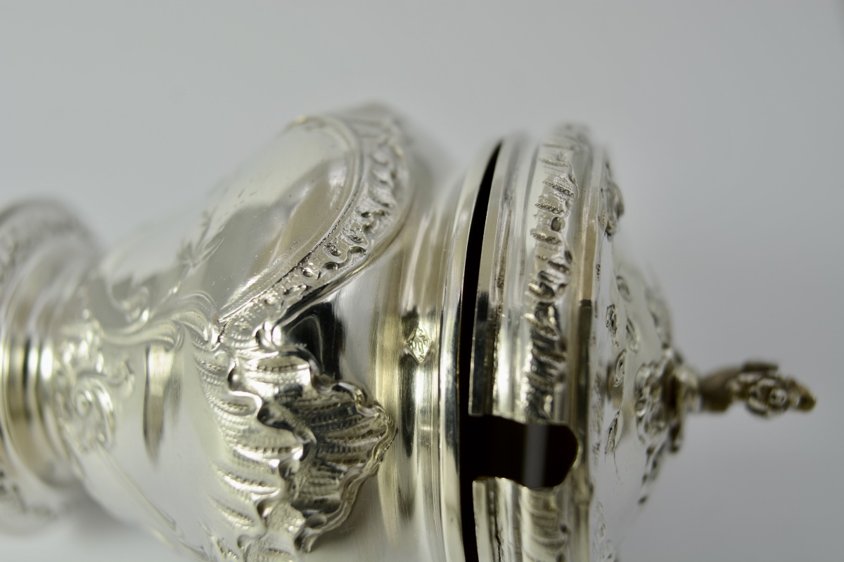 Silver Mustard Pot, France, Late 19th Century. -photo-4