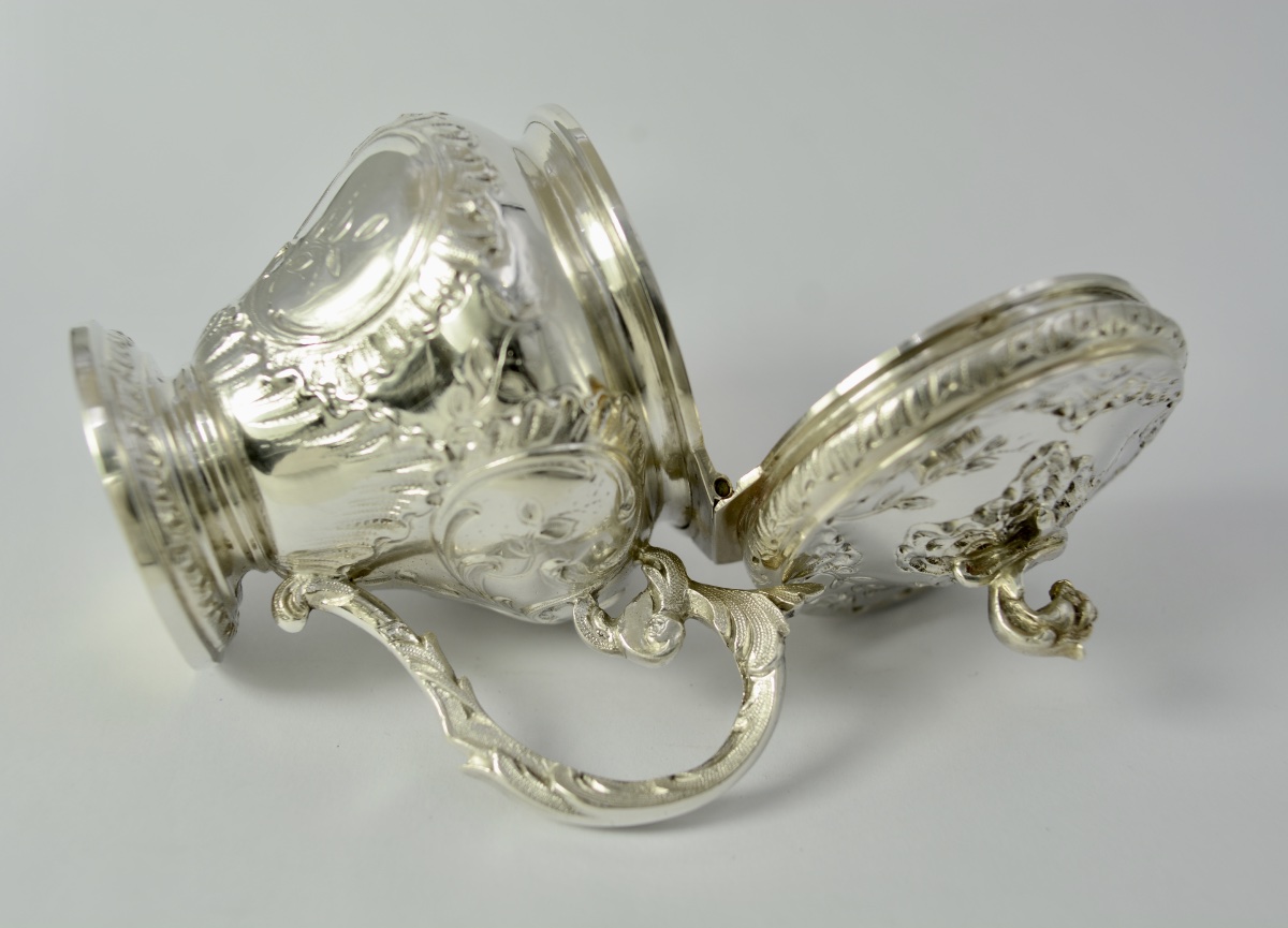 Silver Mustard Pot, France, Late 19th Century. -photo-6