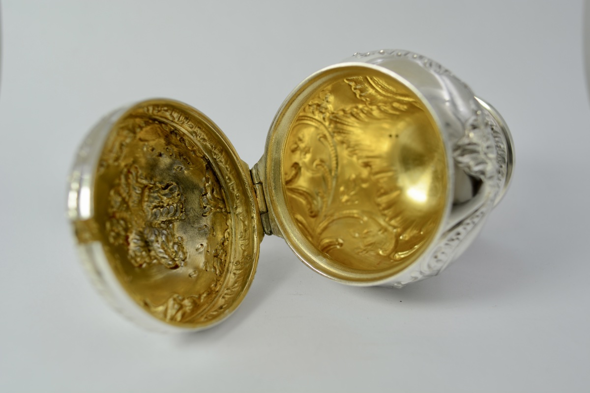 Silver Mustard Pot, France, Late 19th Century. -photo-8
