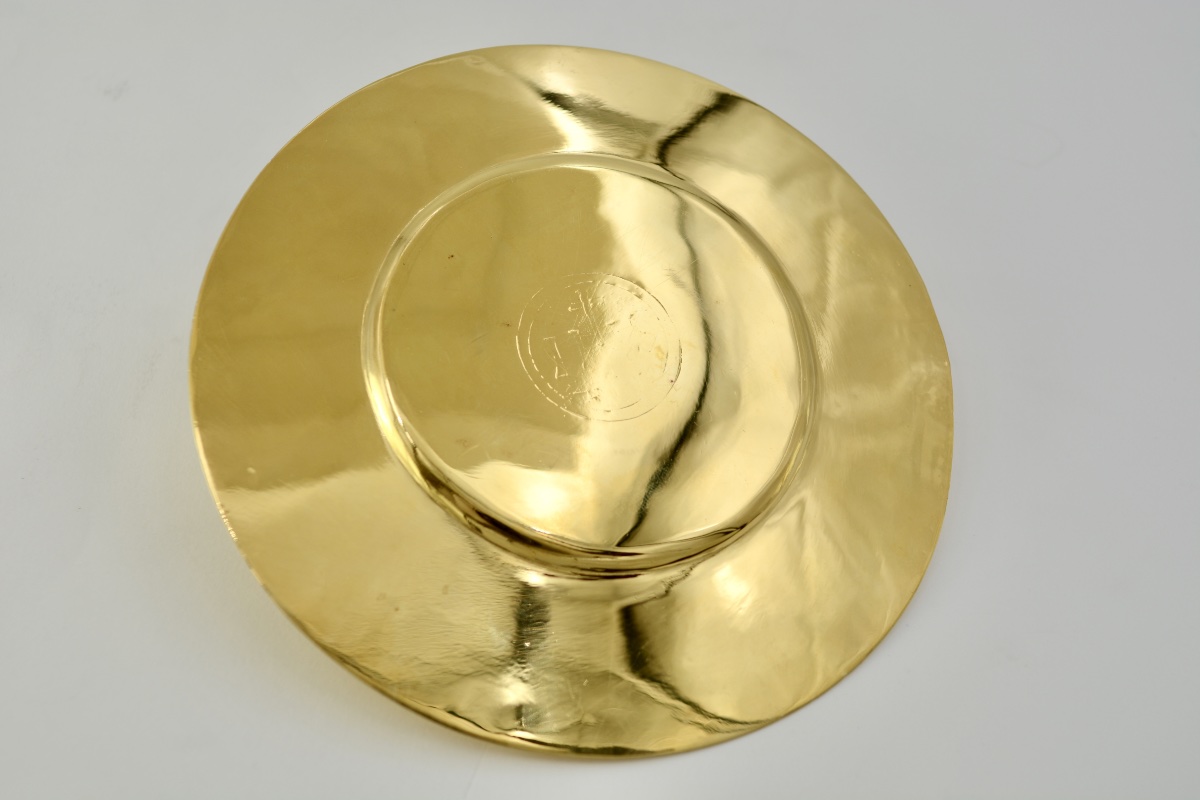 Gilded Silver Paten For A Large Chalice. -photo-2