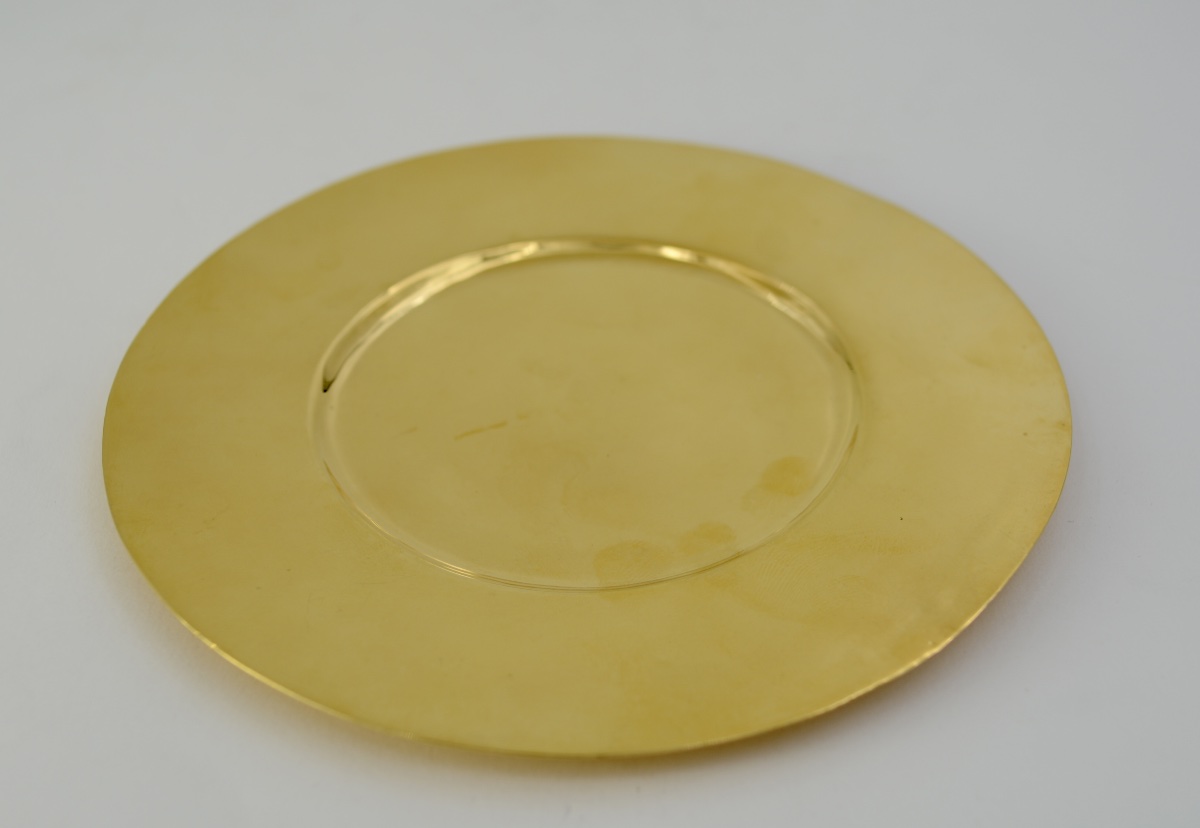 Gilded Silver Paten For A Large Chalice. 