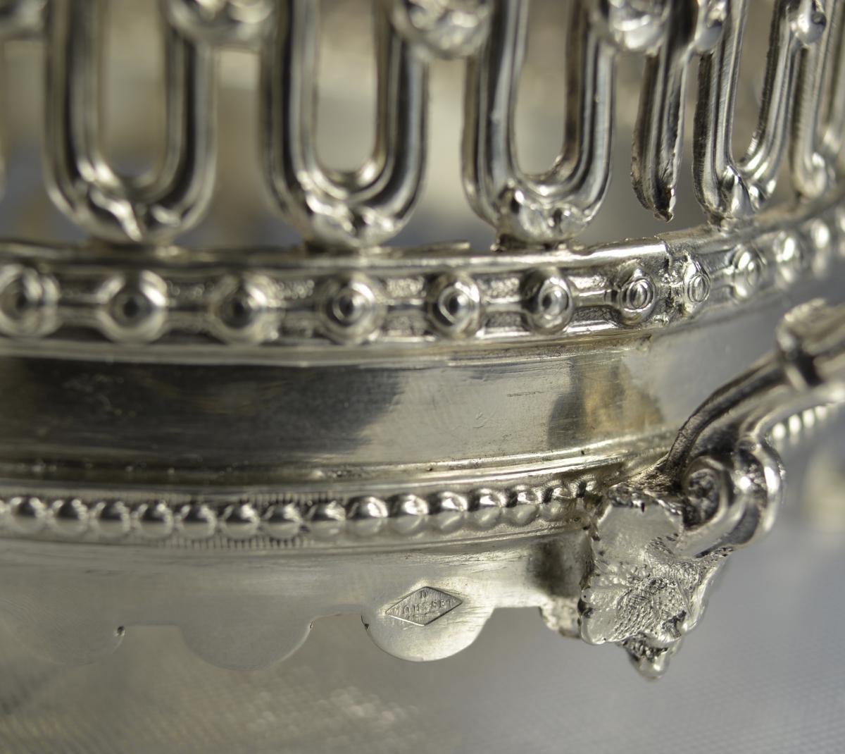 Indoor Terrine In Silver Crystal Blue France XIX-photo-7