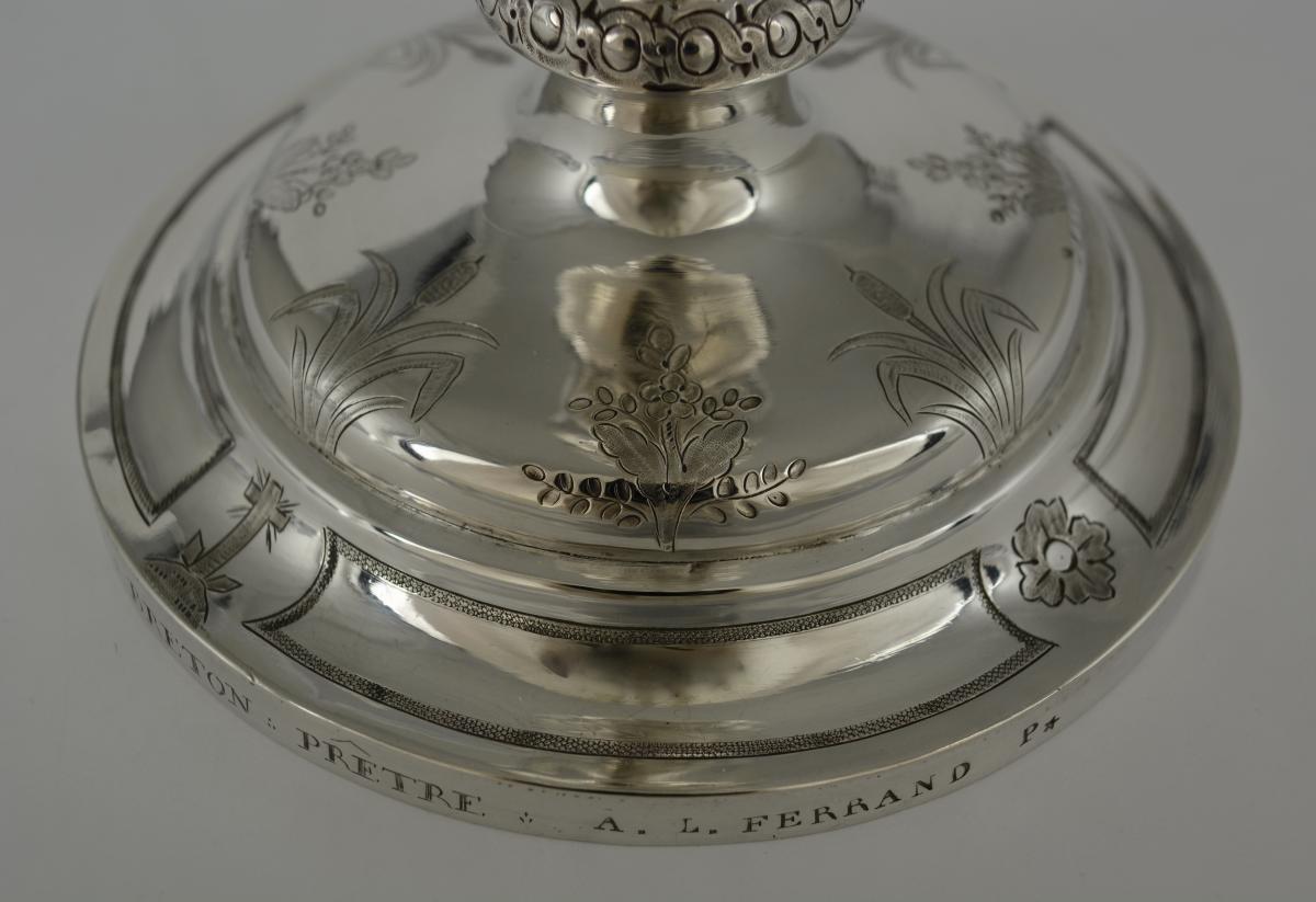 Calice Et Patène En Argent Du 18e Siècle, Paris 1789-photo-3