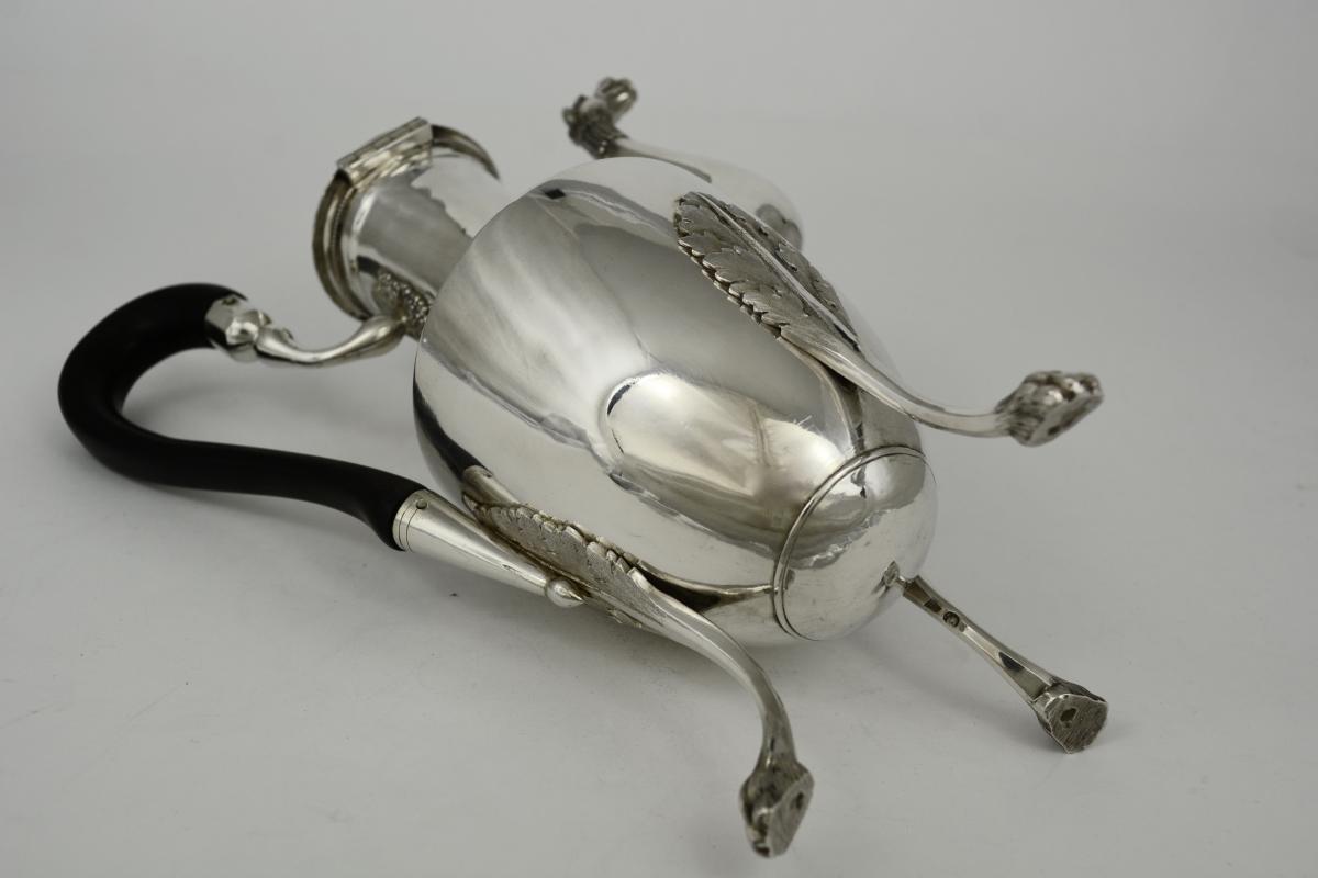 Silver Jug, France 1798-1809 By Milleraud Bouty-photo-3