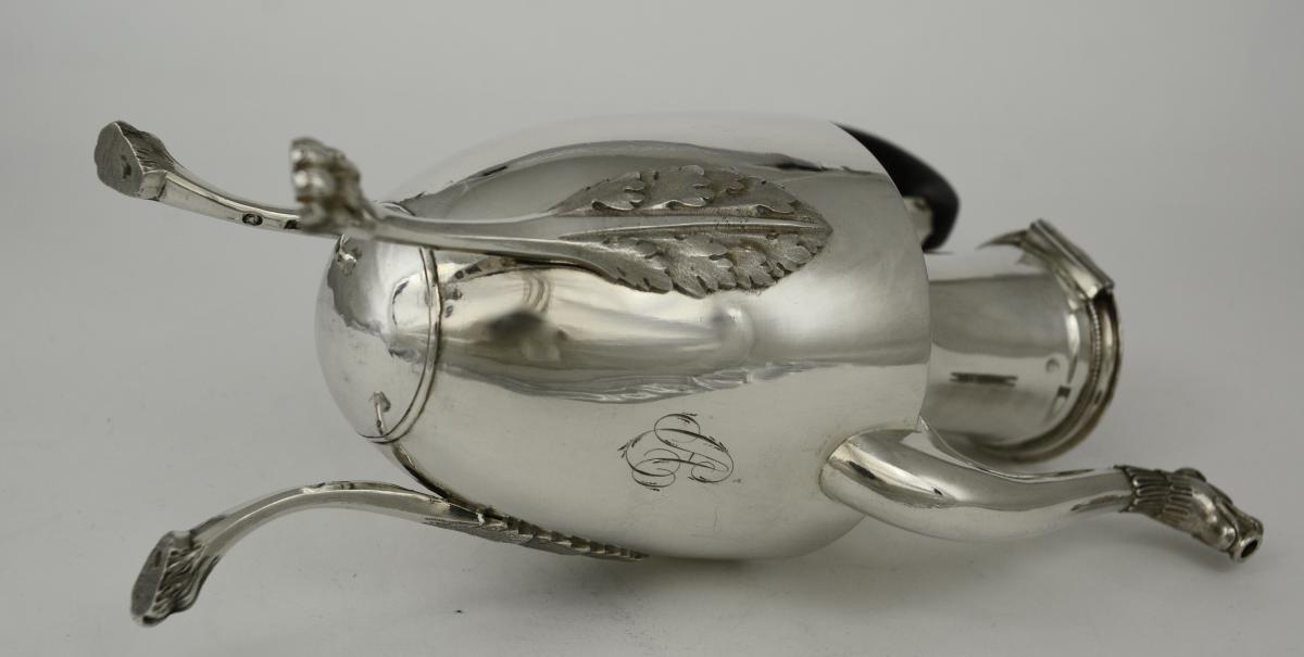 Silver Jug, France 1798-1809 By Milleraud Bouty-photo-4