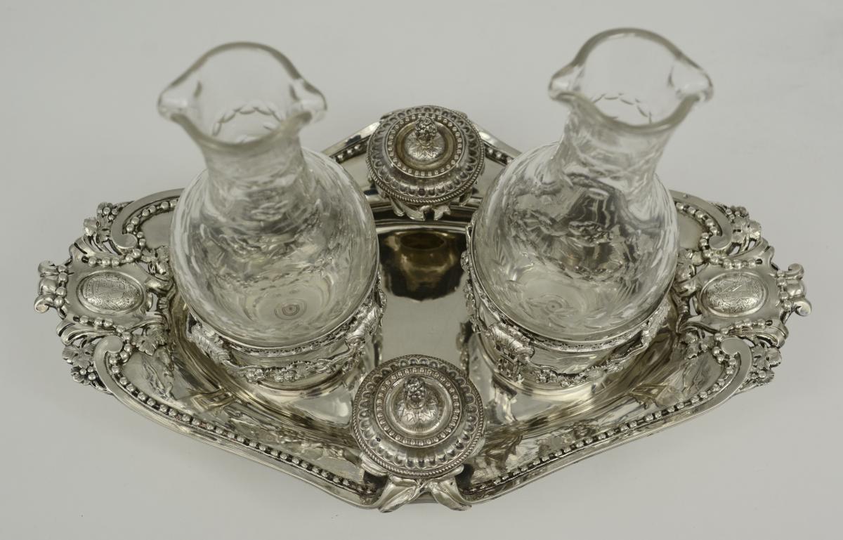 Silver Cruet-vinaigrier, France Paris 18th Century-photo-3