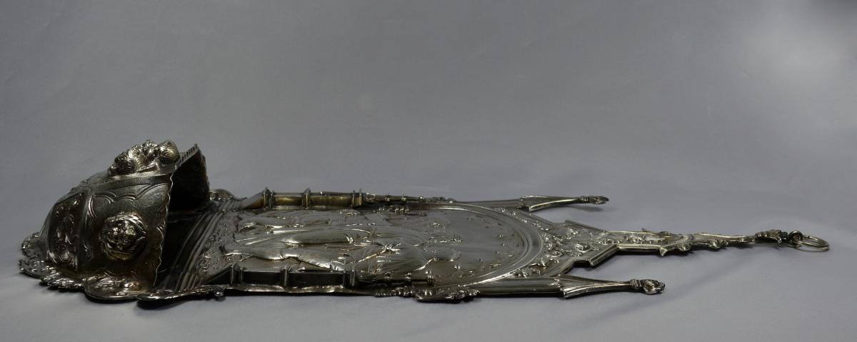 Bénitier d'Applique En Argent, XIXème Siècle Hauteur 54 Cm -photo-2