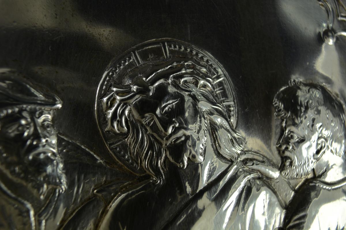Bénitier d'Applique En Argent, XIXème Siècle Hauteur 54 Cm -photo-8