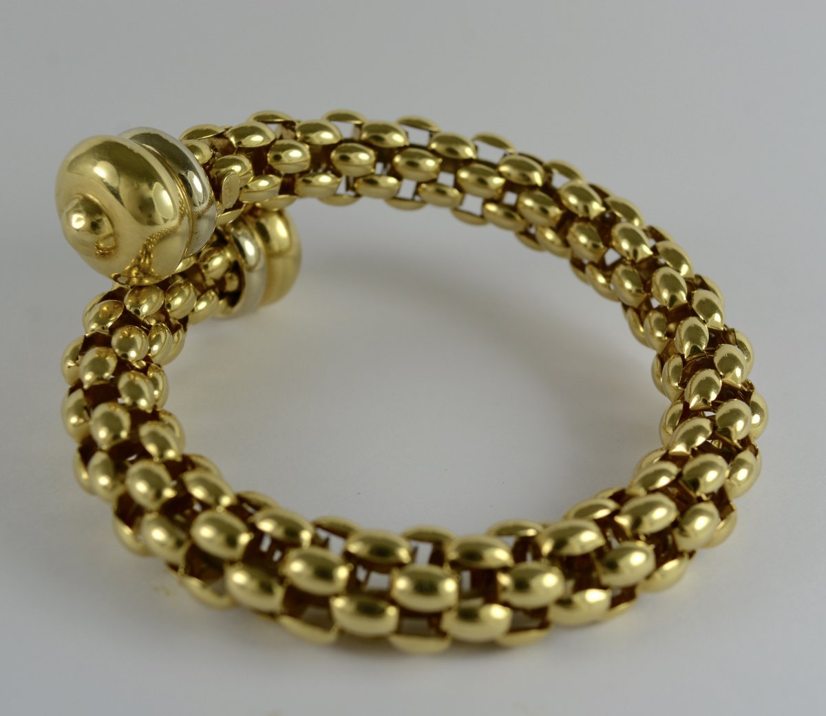 Gold Bracelet Semi-rigid 18k -photo-2