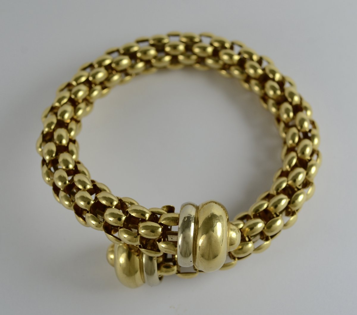 Gold Bracelet Semi-rigid 18k -photo-7