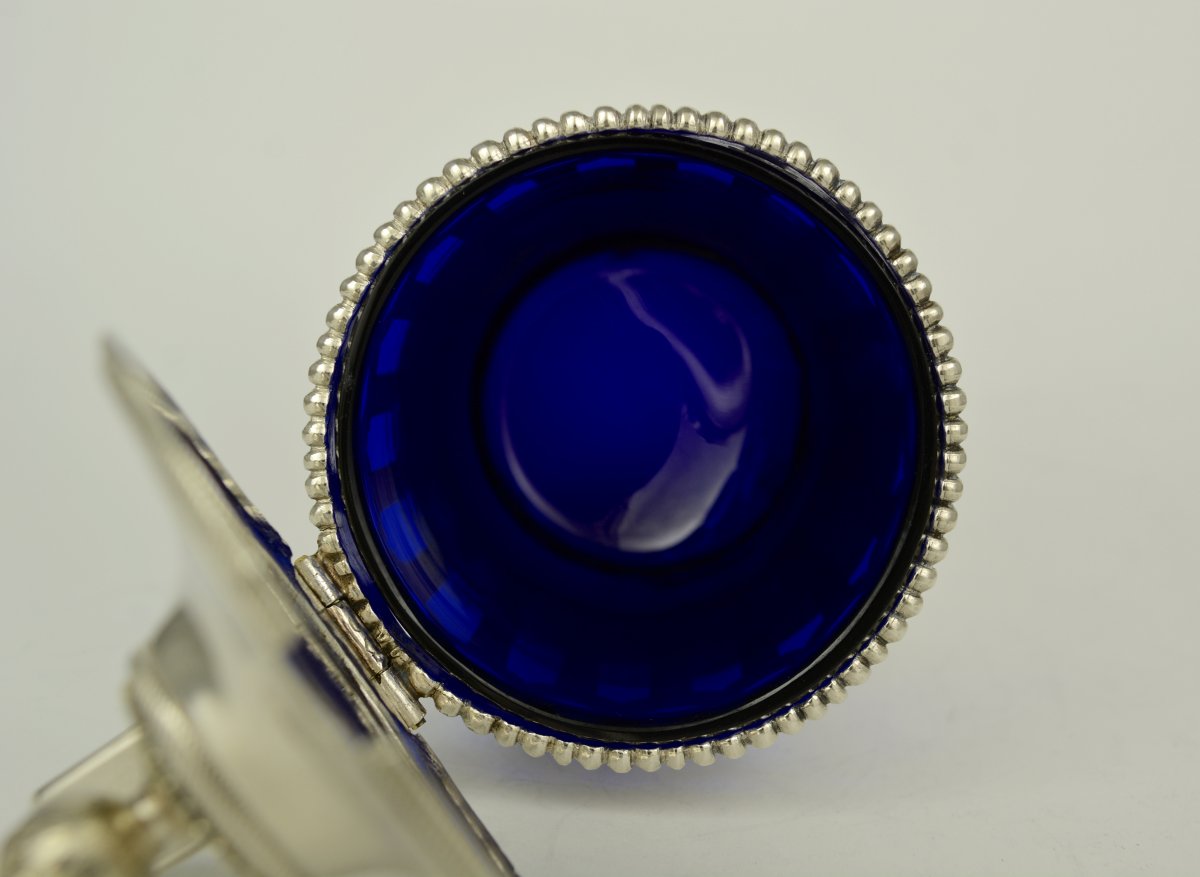 Mustard In Silver And Blue Crystal, France 1789-photo-4