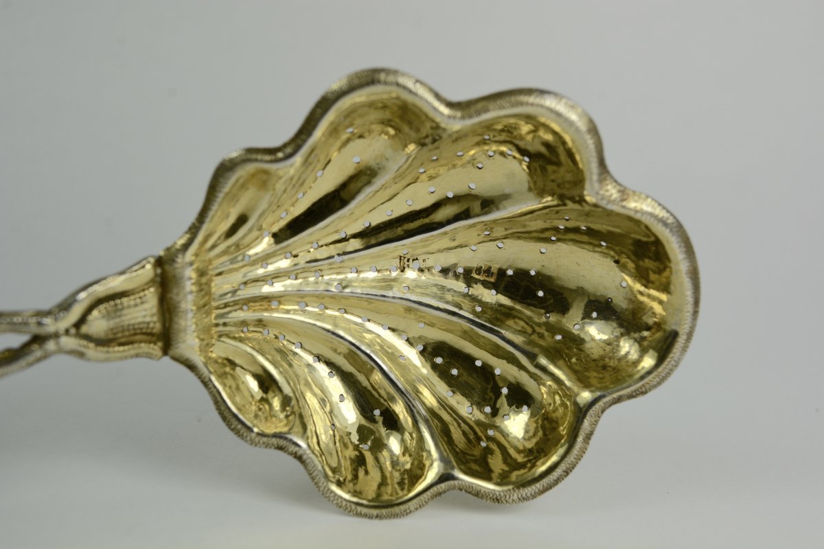 Russia, Sprinkling Spoon In Silver Gold, Moscow 1858-photo-1