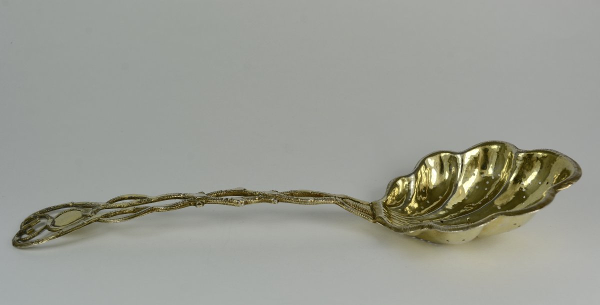 Russia, Sprinkling Spoon In Silver Gold, Moscow 1858-photo-4