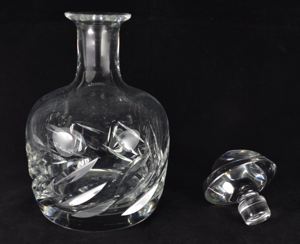 Lalique France, Carafe Crystal Modele  Artois  -photo-2