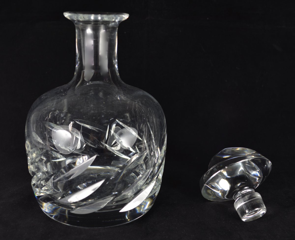 Lalique France, Carafe En Cristal Modèle Artois-photo-2