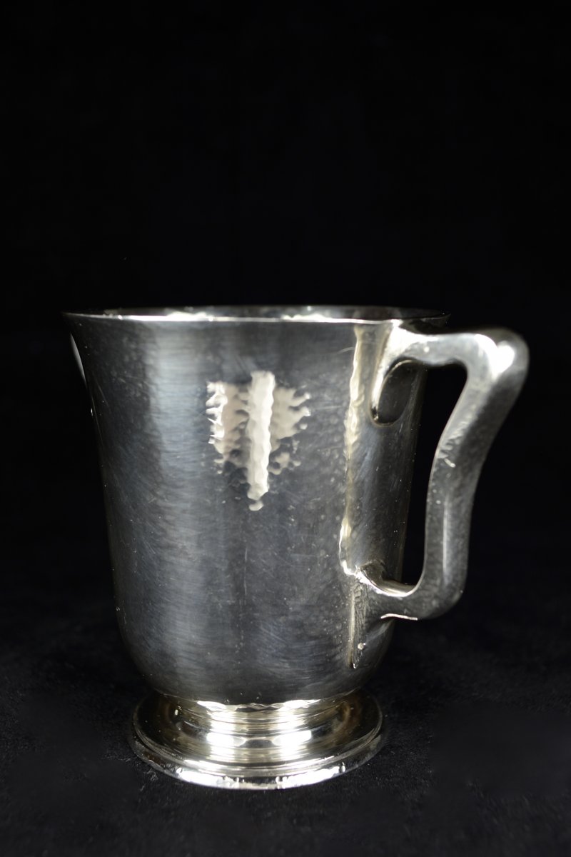 Cup With Silver Handles, Work English Around 1904-photo-3