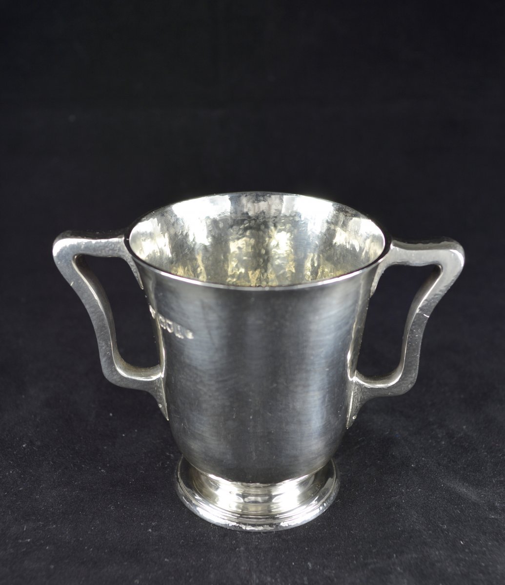 Cup With Silver Handles, Work English Around 1904-photo-4