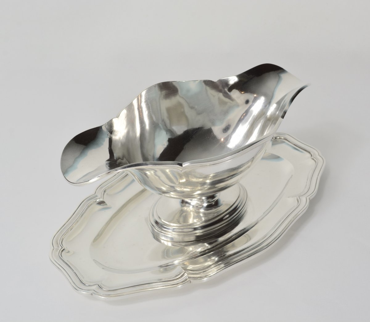 Sauceboat And Its Silver Tray France, 1900-photo-2