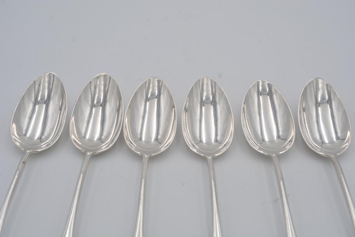 Fabergé Russia. Six Russian Silver Spoons, Moscow 1907-1917 -photo-1