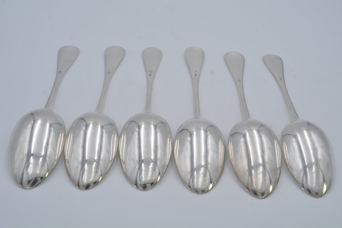 Fabergé Russia. Six Russian Silver Spoons, Moscow 1907-1917 -photo-4