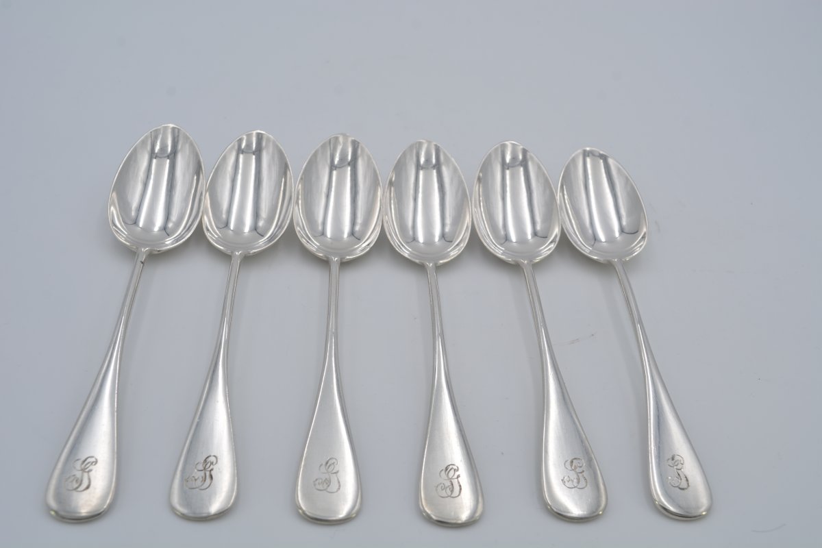 Fabergé Russia. Six Russian Silver Spoons, Moscow 1907-1917 -photo-5