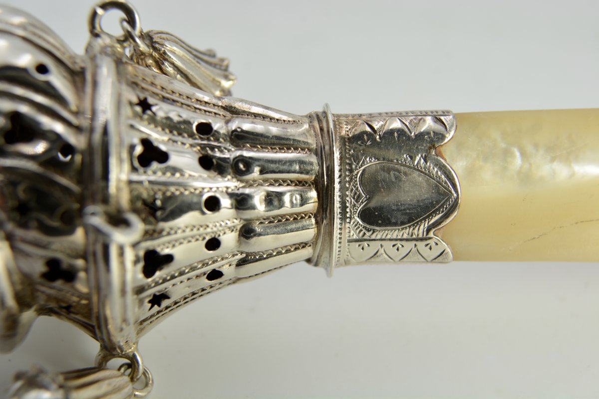 Rattle In Silver, Polichinelle Around 1902-photo-5