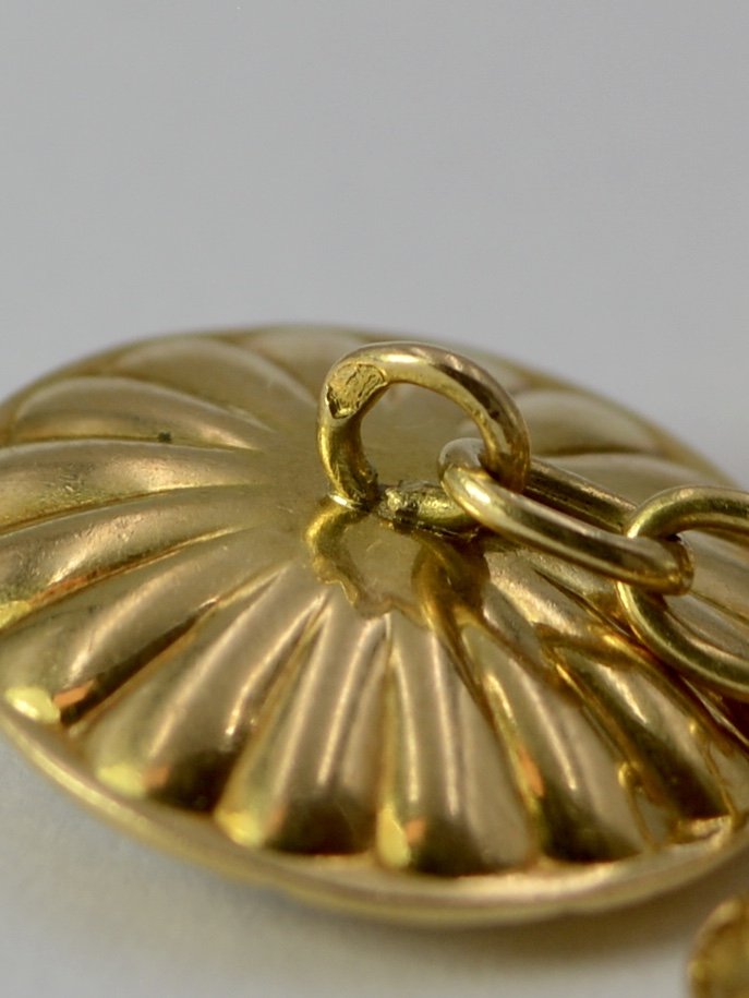 Gold Cufflinks, France XIXth Century-photo-2
