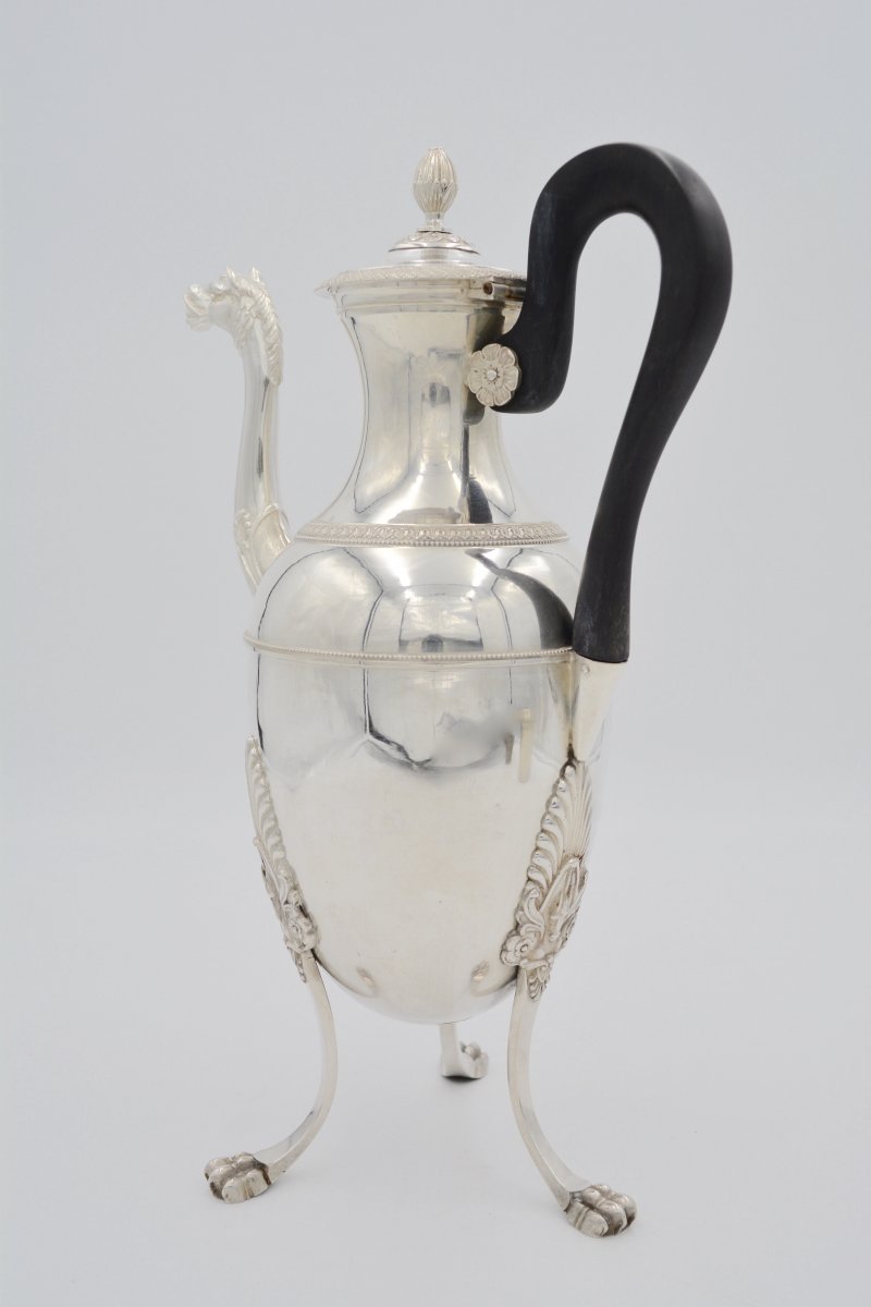 Tripod Silver Jug, Empire Circa 1819-1838-photo-2