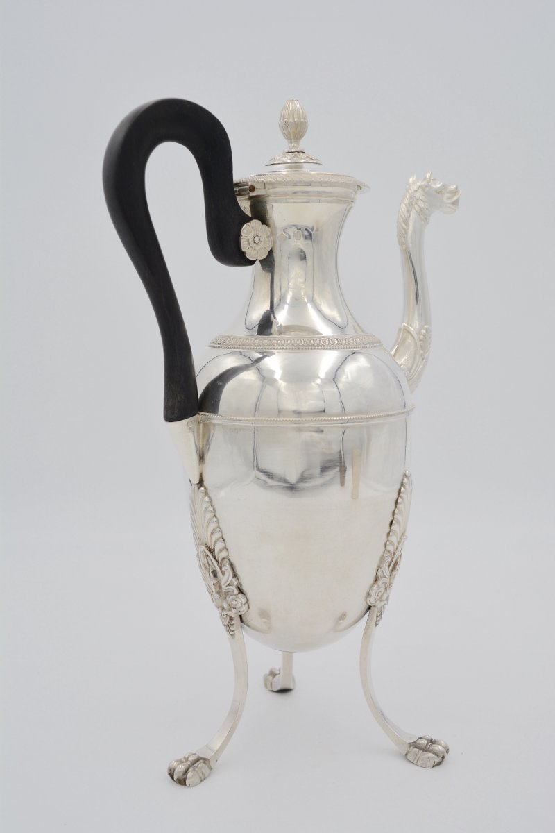 Tripod Silver Jug, Empire Circa 1819-1838-photo-4