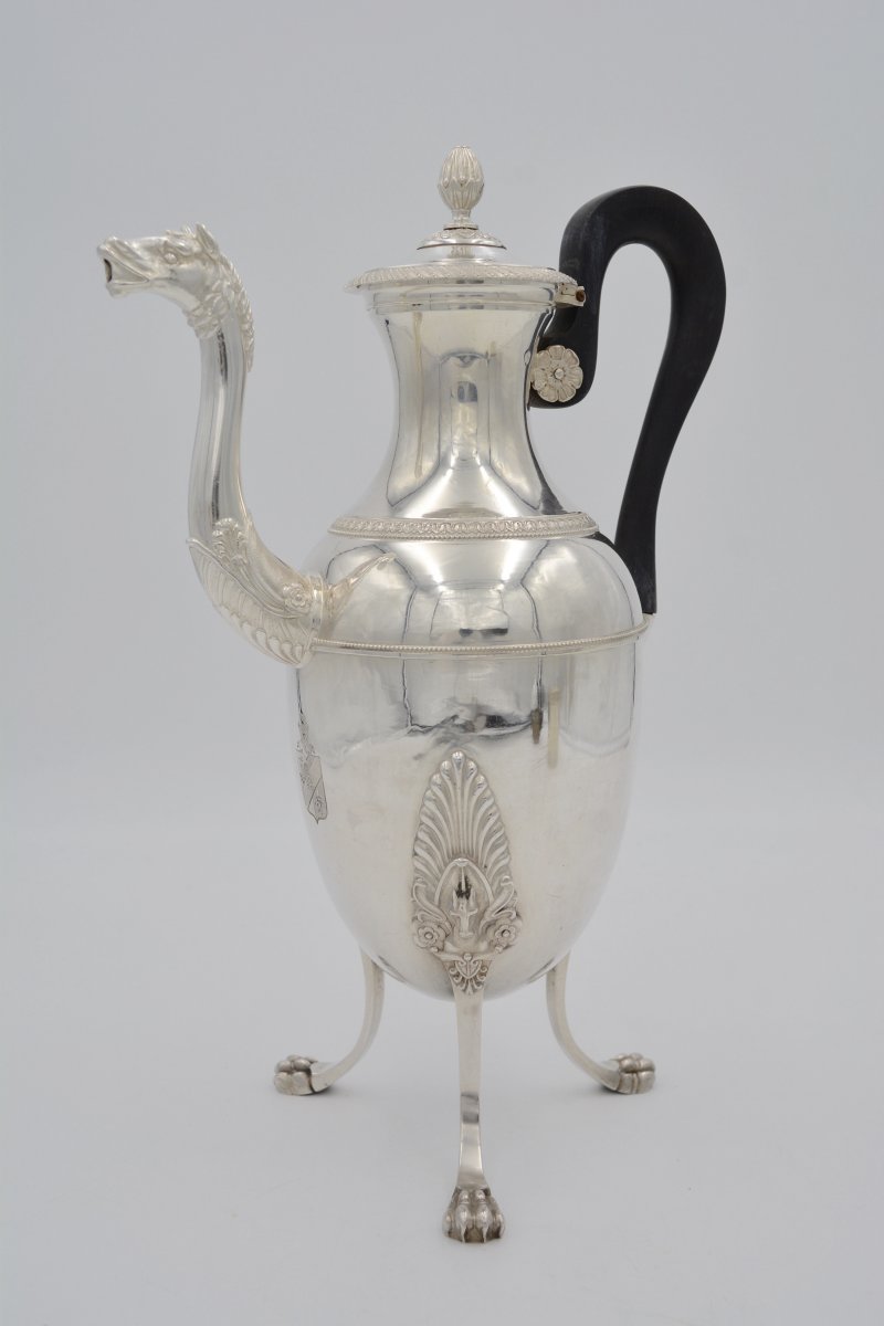 Tripod Silver Jug, Empire Circa 1819-1838-photo-2