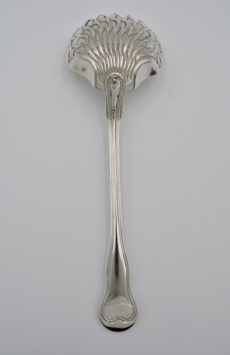 Silver Sprinkling Spoon, France By Berthier Philippe Circa 1841-photo-4