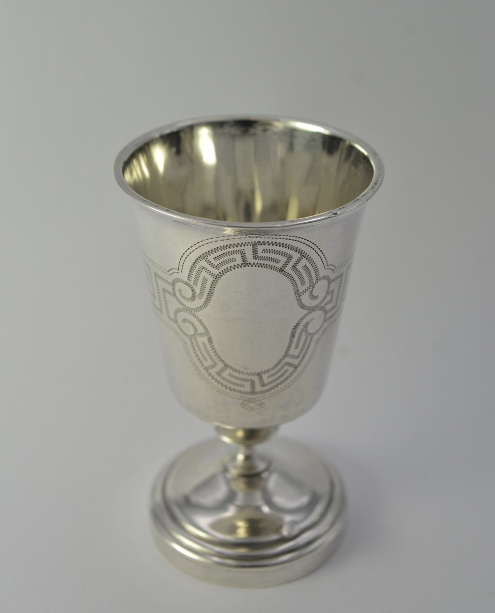 Egg Cup On Silver Pedestal France Circa 1841-photo-3