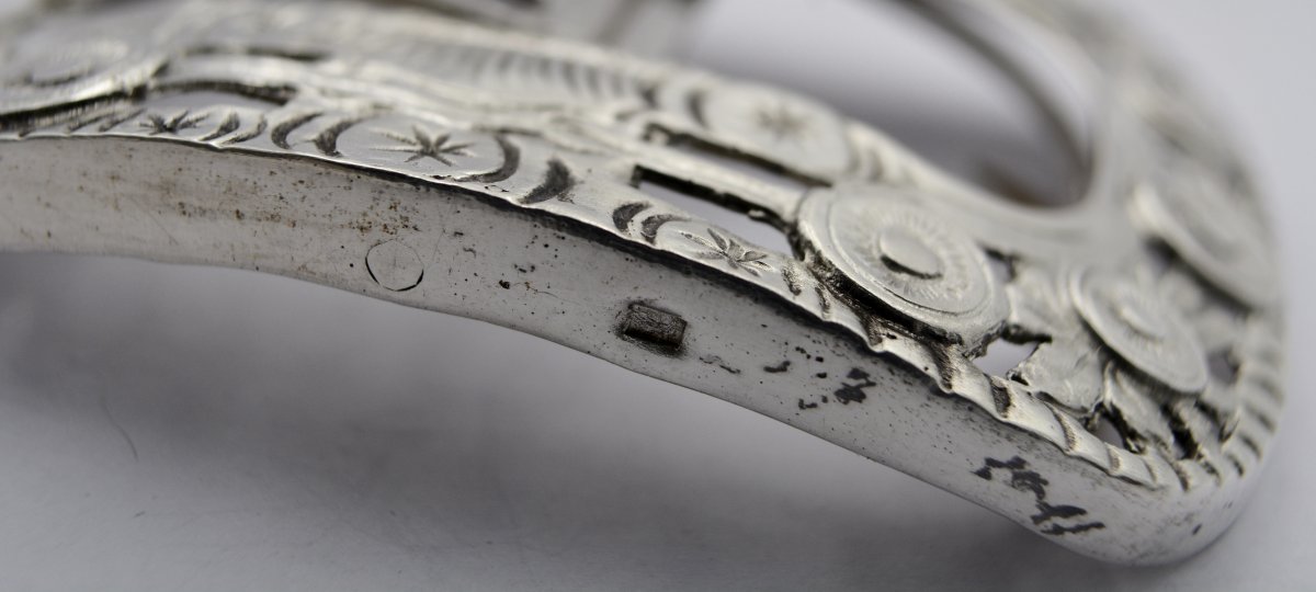 Boucle de  Ceinture En Argent XIXe Siècle -photo-3