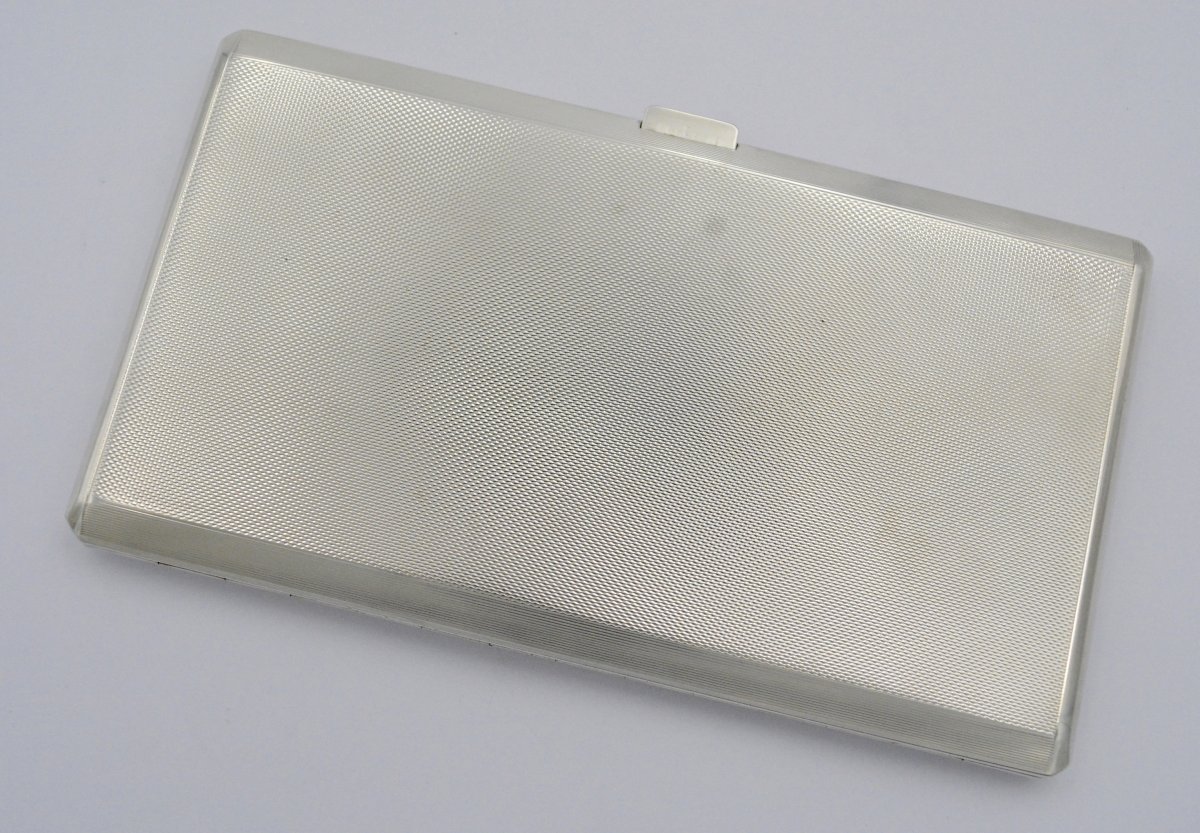 Cigarettes Case Silver 1957 London -photo-2