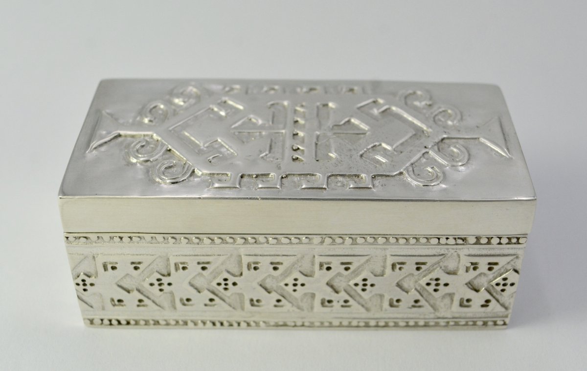 Box In Foreign Silver, 20th Century-photo-3