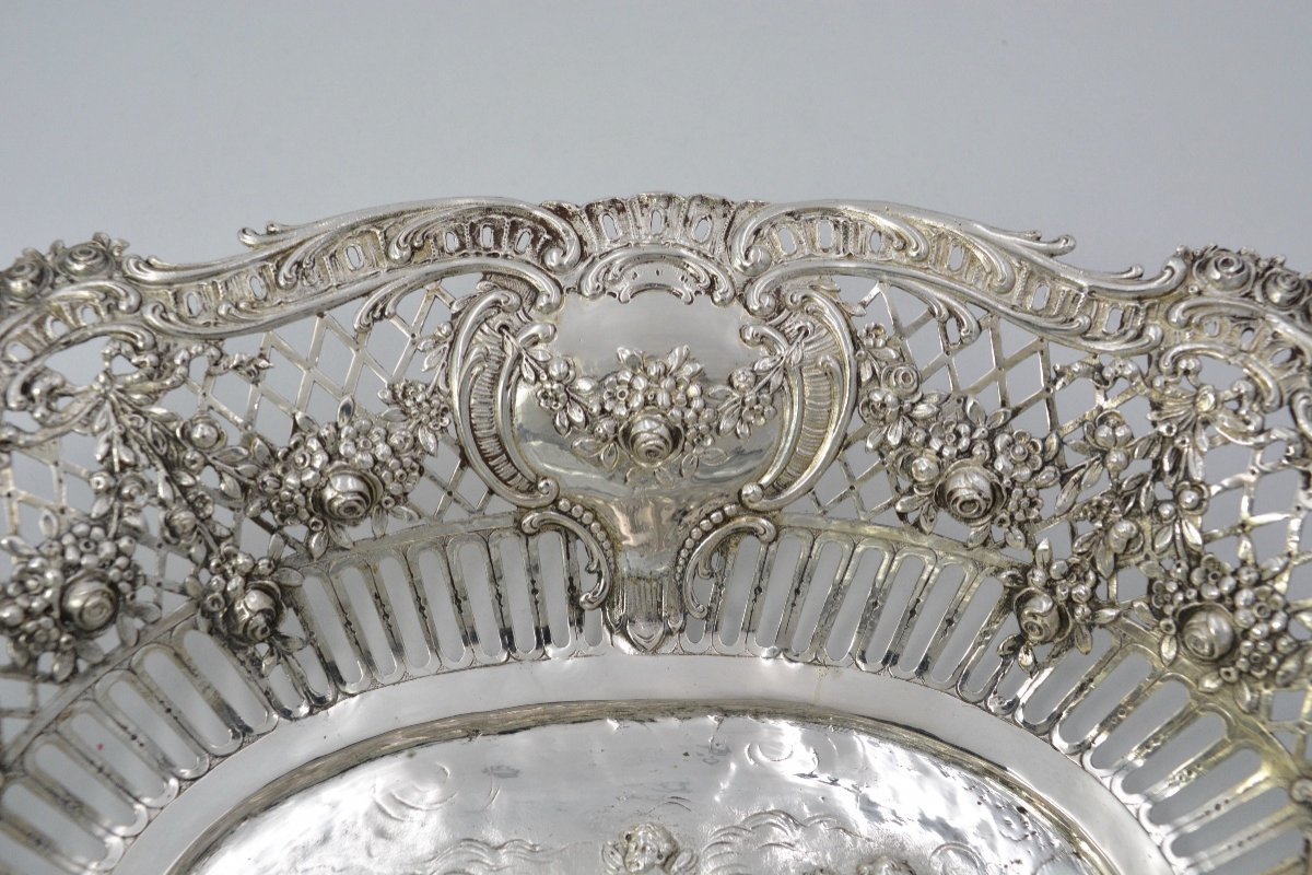 Openwork Silver Basket, Germany Around 1900-photo-1