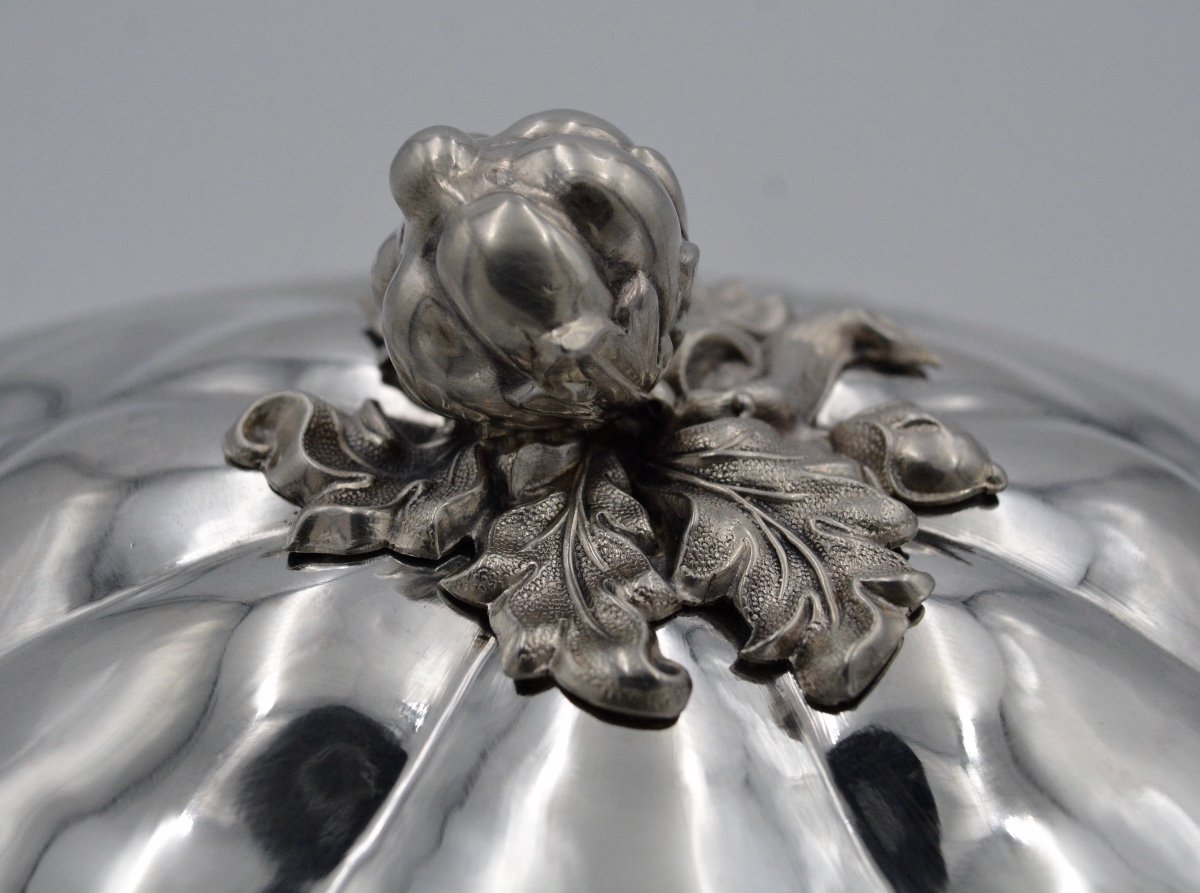 Sugar Bowl Silver Cristal Circa 1840 France   -photo-7