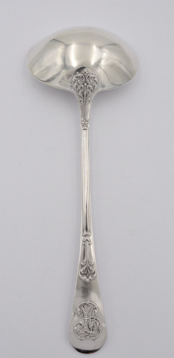 Sauce Spoon In Silver France Around 1880-photo-2