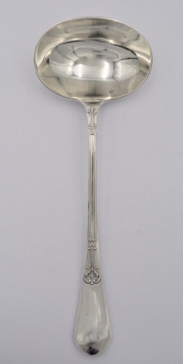 Sauce Spoon In Silver France Around 1880-photo-3