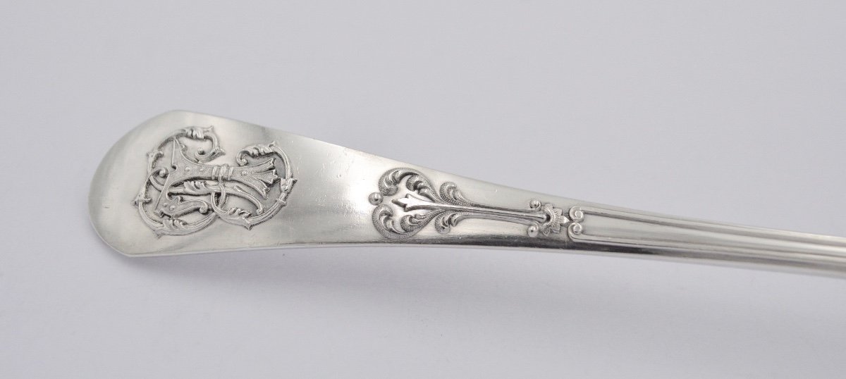 Sauce Spoon In Silver France Around 1880-photo-1