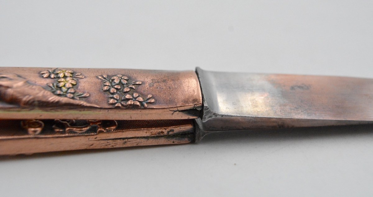 Japan XIXth Century. Kazuka Twelve Copper Knives-photo-6