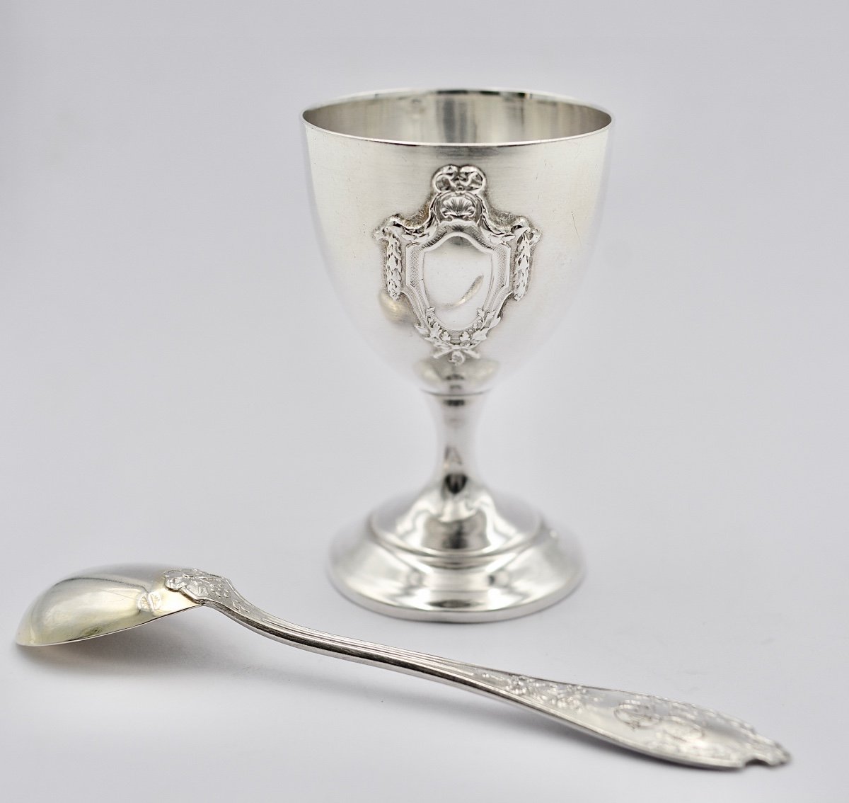 Egg Cup In Silver France Around 1880