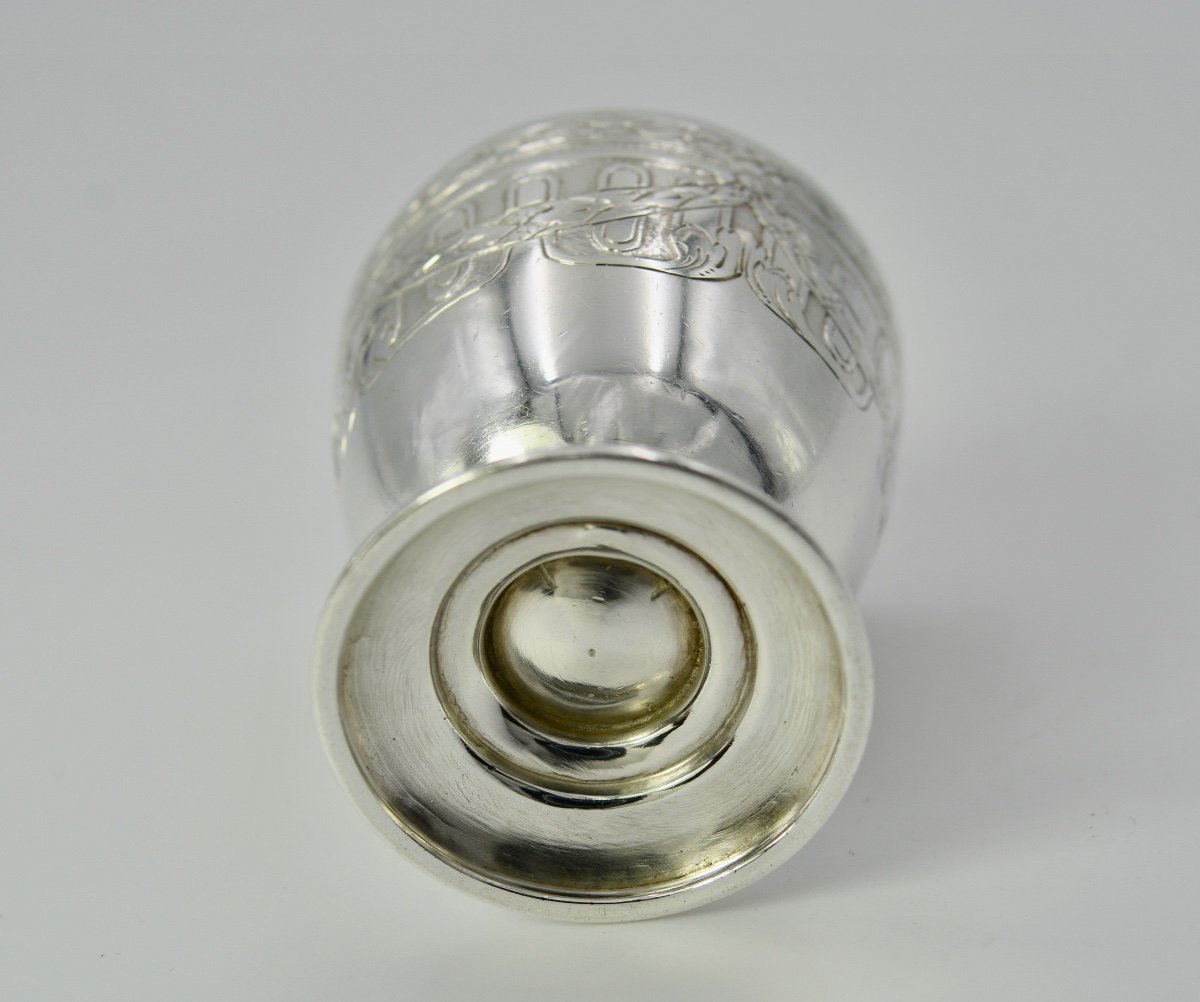 Christofle. Coquetier En Argent Style Napoleon III-photo-1