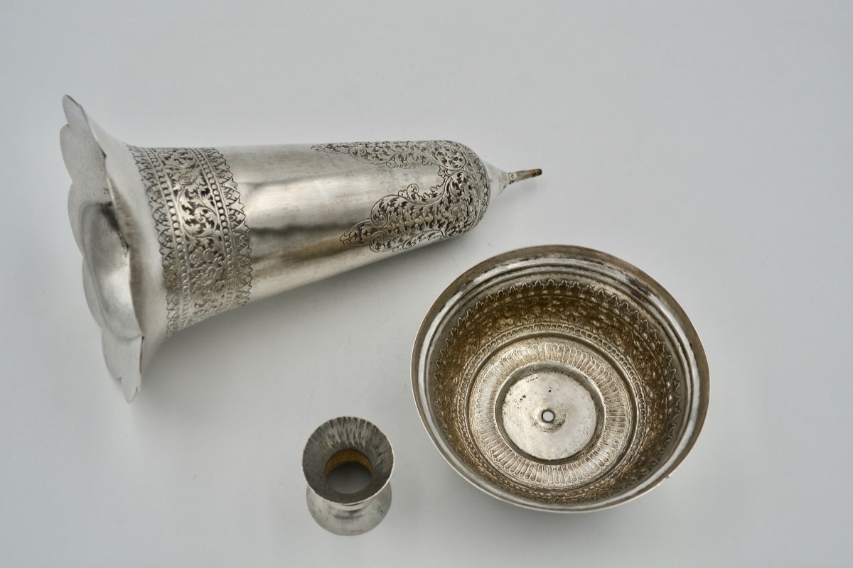 Silver Trumpet Cup / Southeast Asia / Siam Cambodia-photo-7